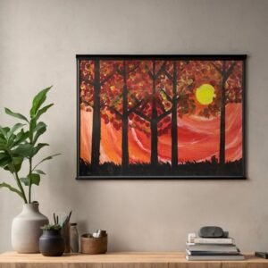 畫作<夕陽>